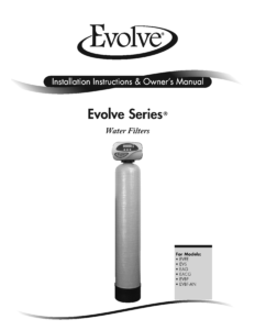 Evolve Whole House Filtration System manual