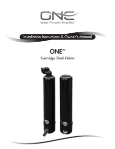 ONE Contaminant Reduction System manual